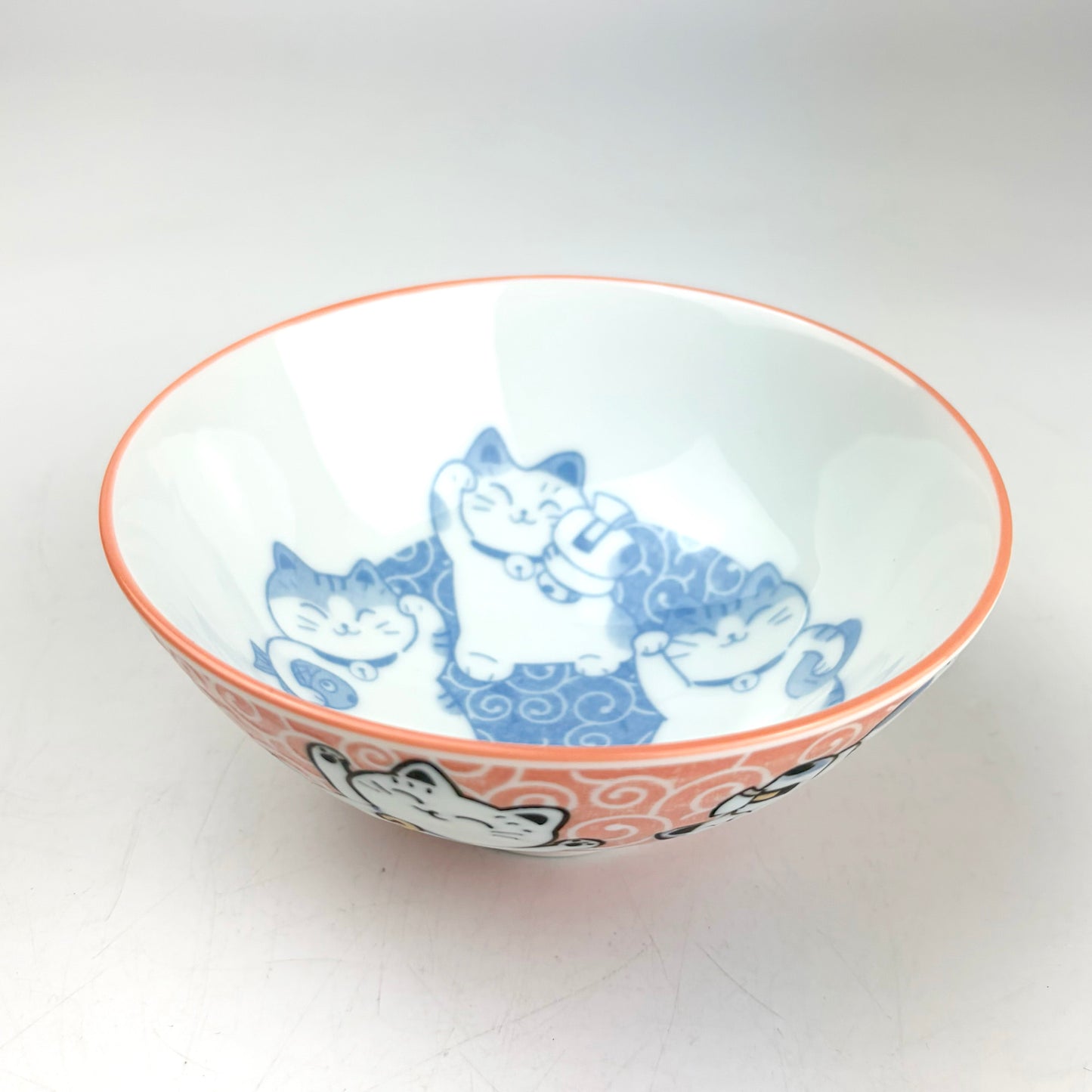 Manekineko Pink Rice Bowl Large (5.5"D)