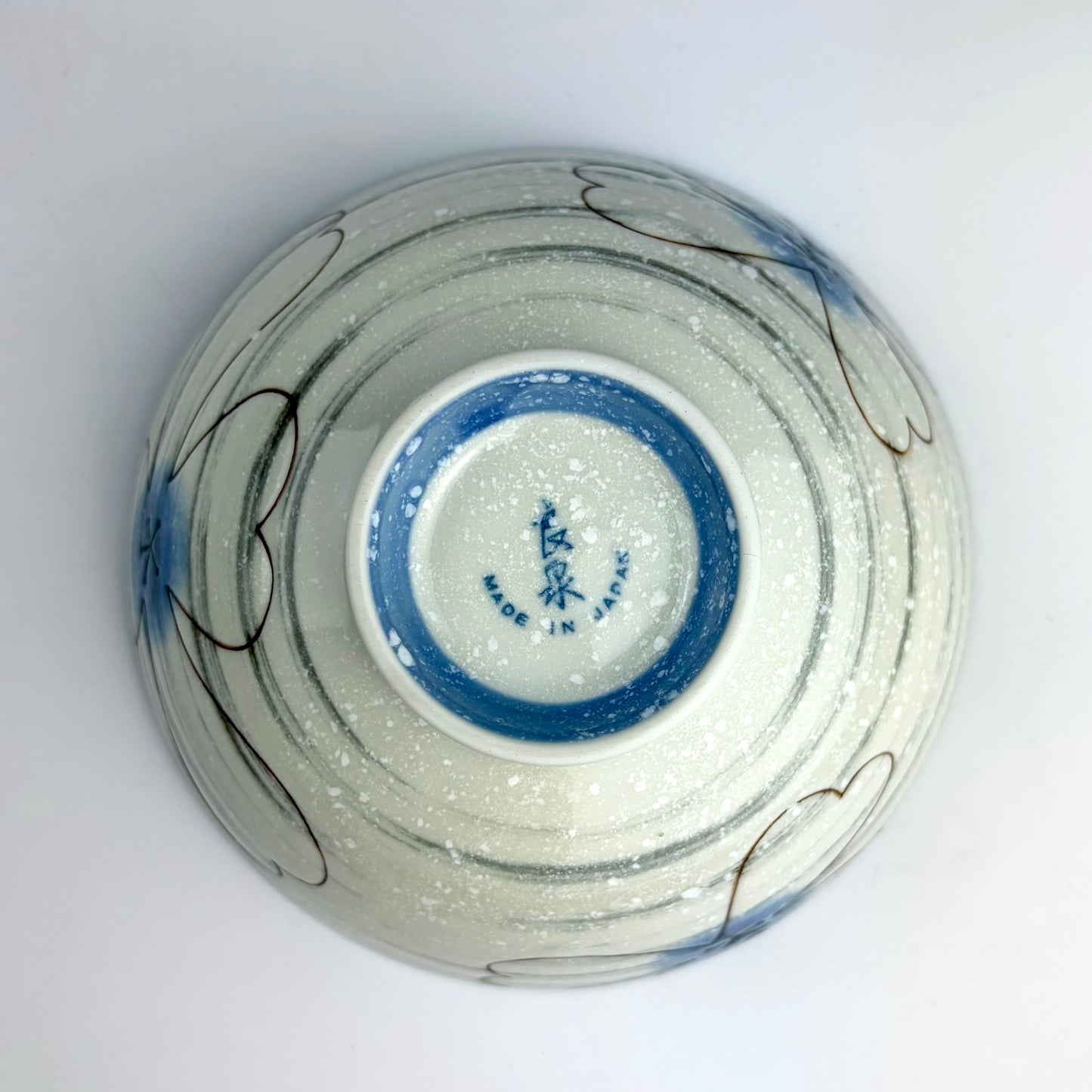 Flower Blue Rice Bowl Large (5.5"D)