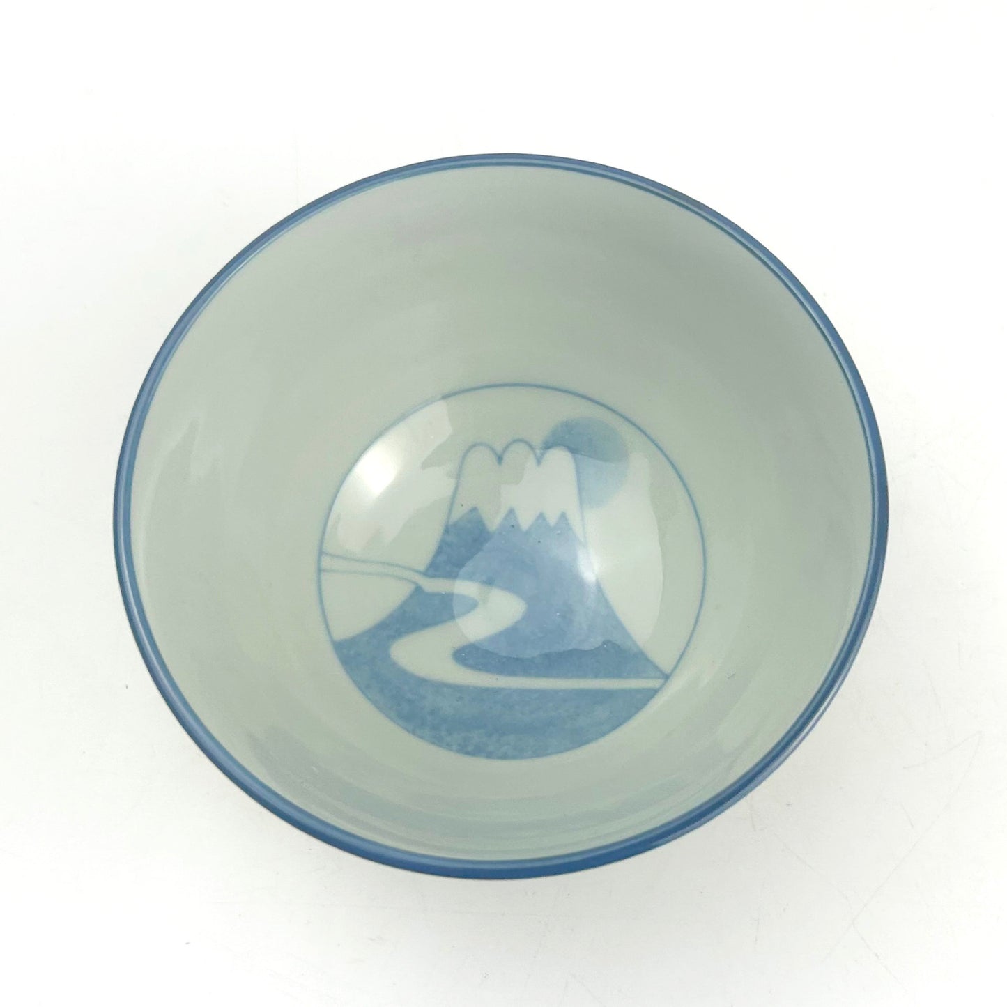 Rice Bowl Mt. Fuji Blue (4.5"D)