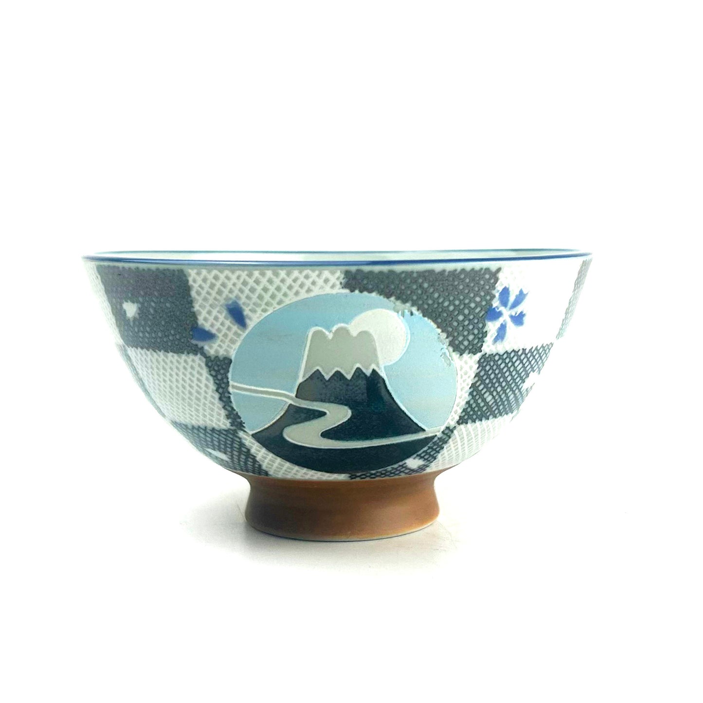 Rice Bowl Mt. Fuji Blue (4.5"D)
