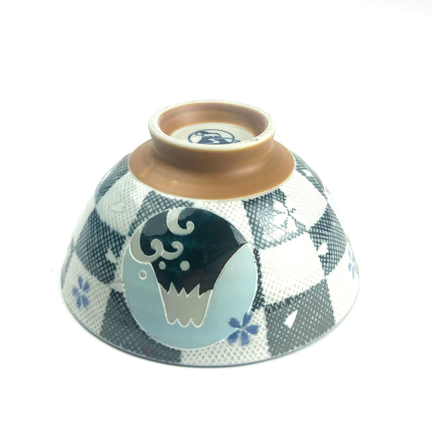 Rice Bowl Mt. Fuji Blue (4.5"D)