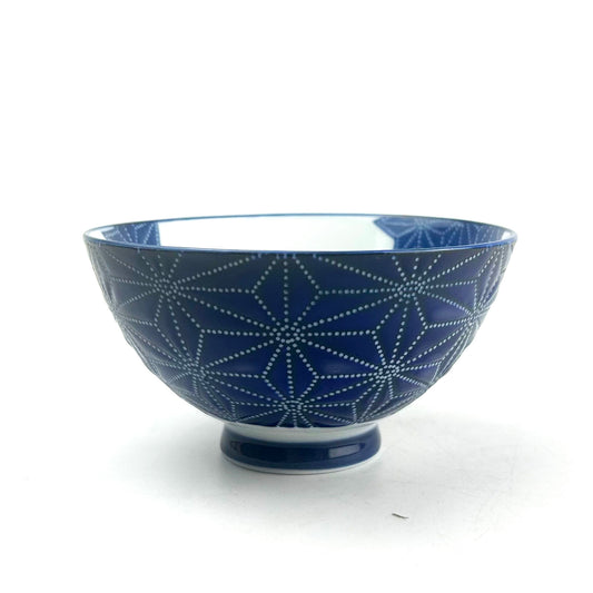 Rice Bowl Aizome Asanoha (4.5"D)