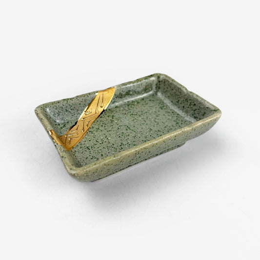 Rec.Sauce Dish Kinsai Wakakusa (3.5" x 2.25")