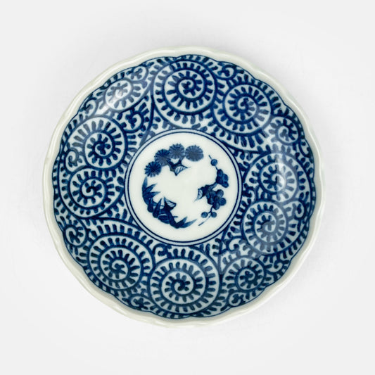 Dish Sometsuke Takokarakusa (4.75"D)