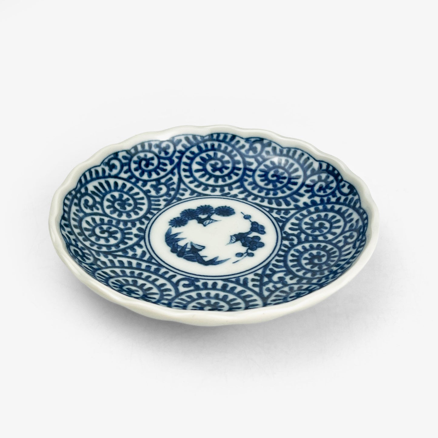 Dish Sometsuke Takokarakusa (4.75"D)