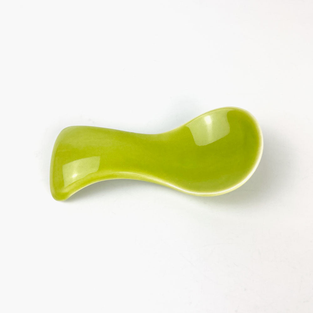 Chopstick Rest Spoon Green (3" x 1.5") image 2