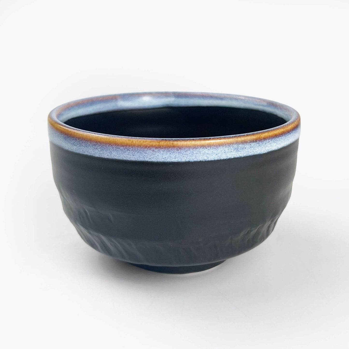 Matcha Bowl Kurofuchi Nagashi (5"Dx3"H)