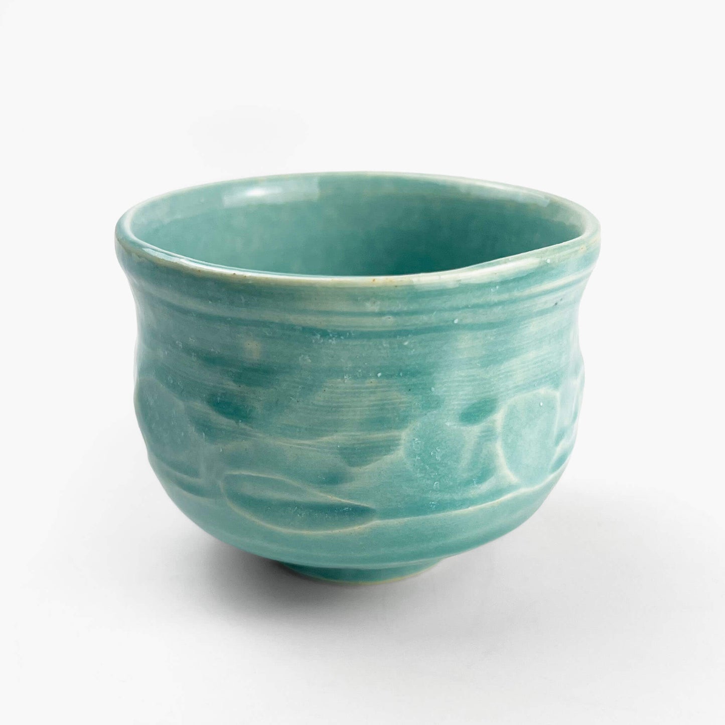 Mini Matcha Bowl Black Cat Turquoise (3.5")