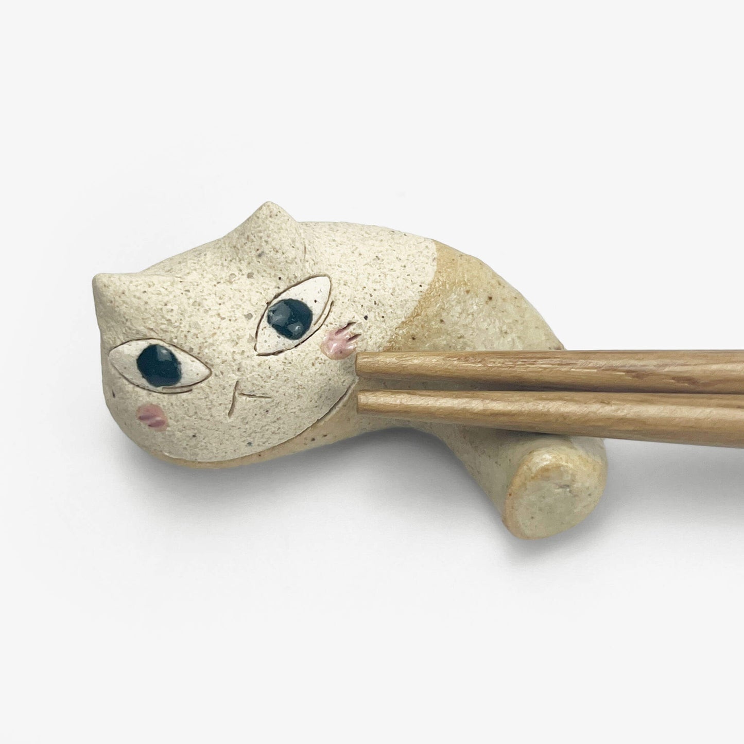 Chopstick Rest Cat White (1.75x1)