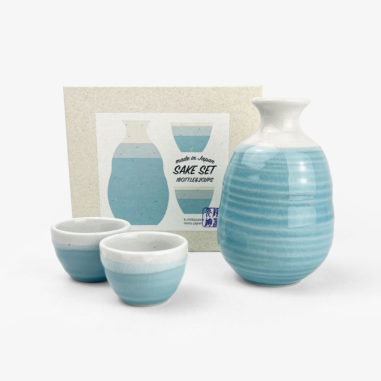 Sake Set Pale Blue 1:2