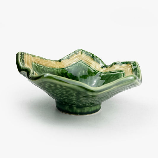 Shallow Bowl Oribe Gokaku (5.75"D)