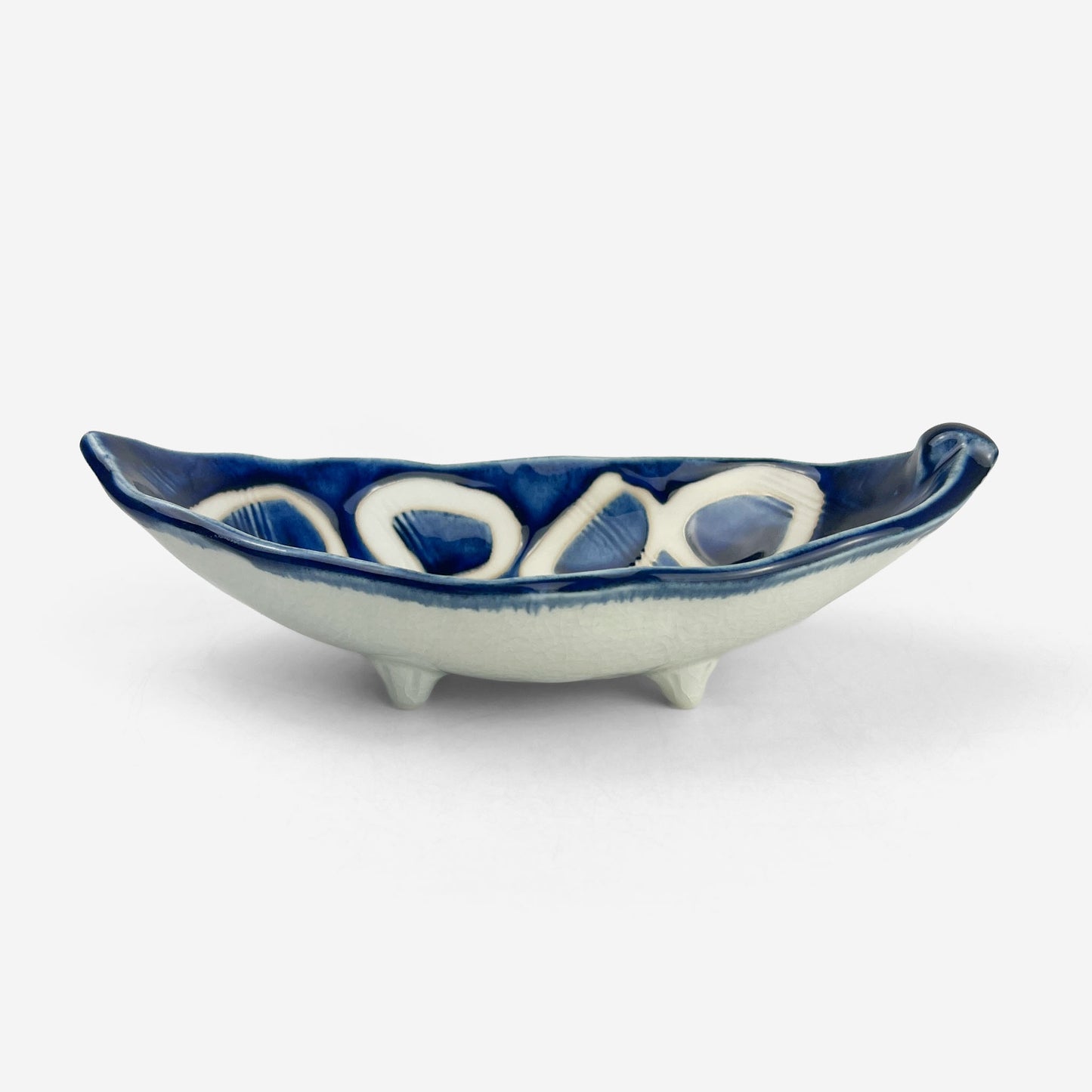 Footed Dish Leaf Bowl (8"x4")