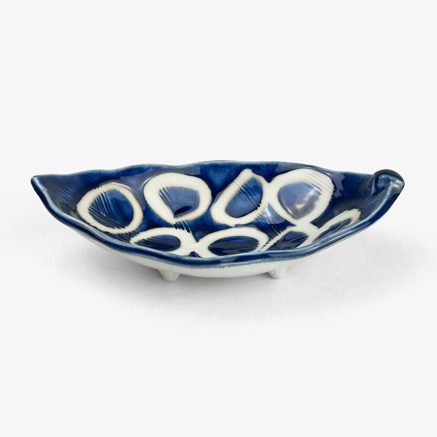 Footed Dish Leaf Bowl (8"x4")