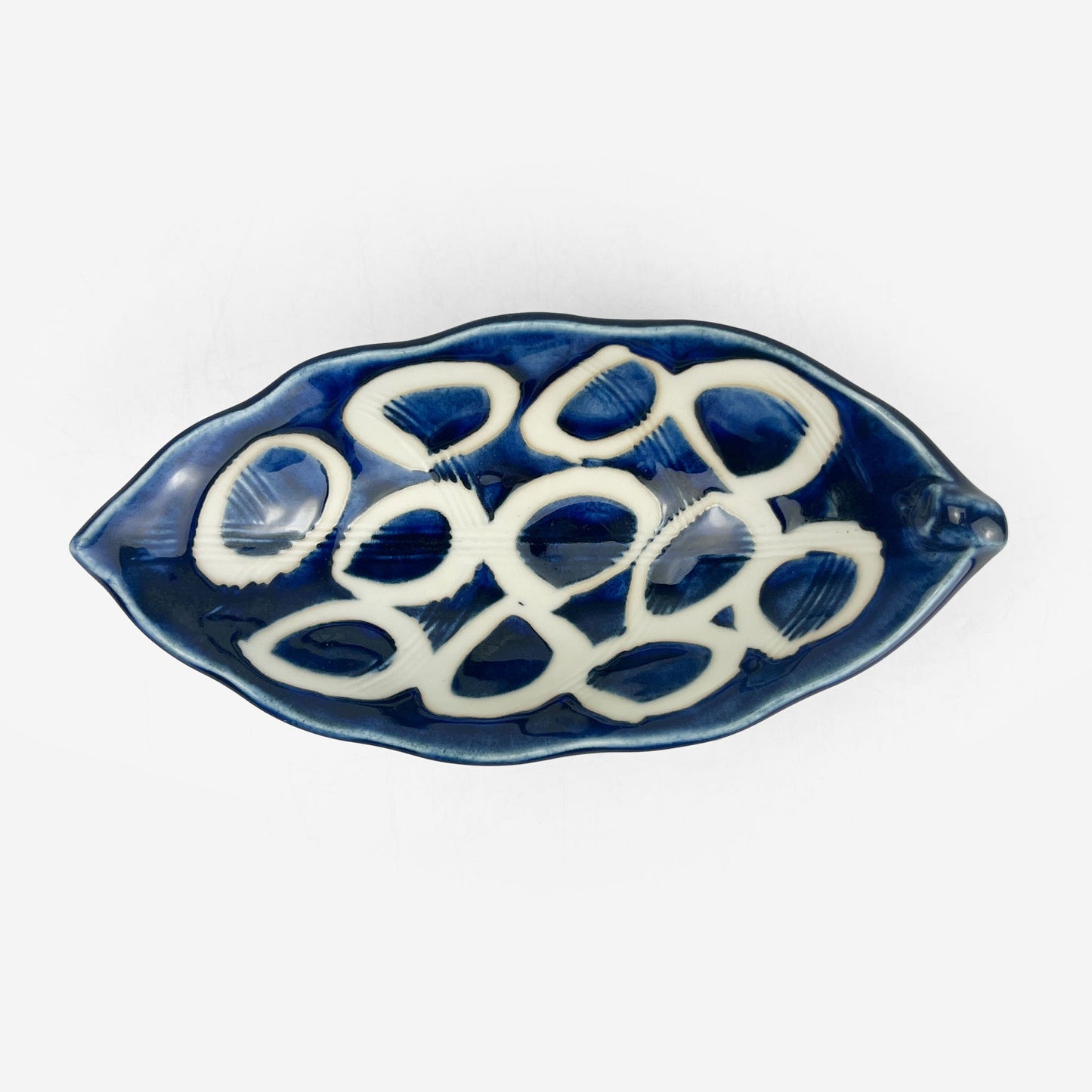 Footed Dish Leaf Bowl (8"x4")