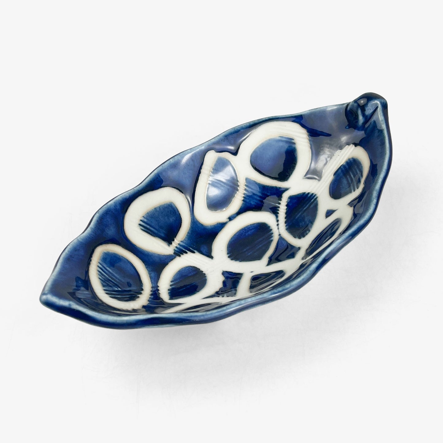 Footed Dish Leaf Bowl (8"x4")