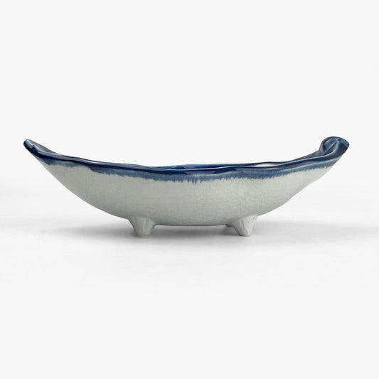 Footed Dish Leaf Bowl (8"x4")