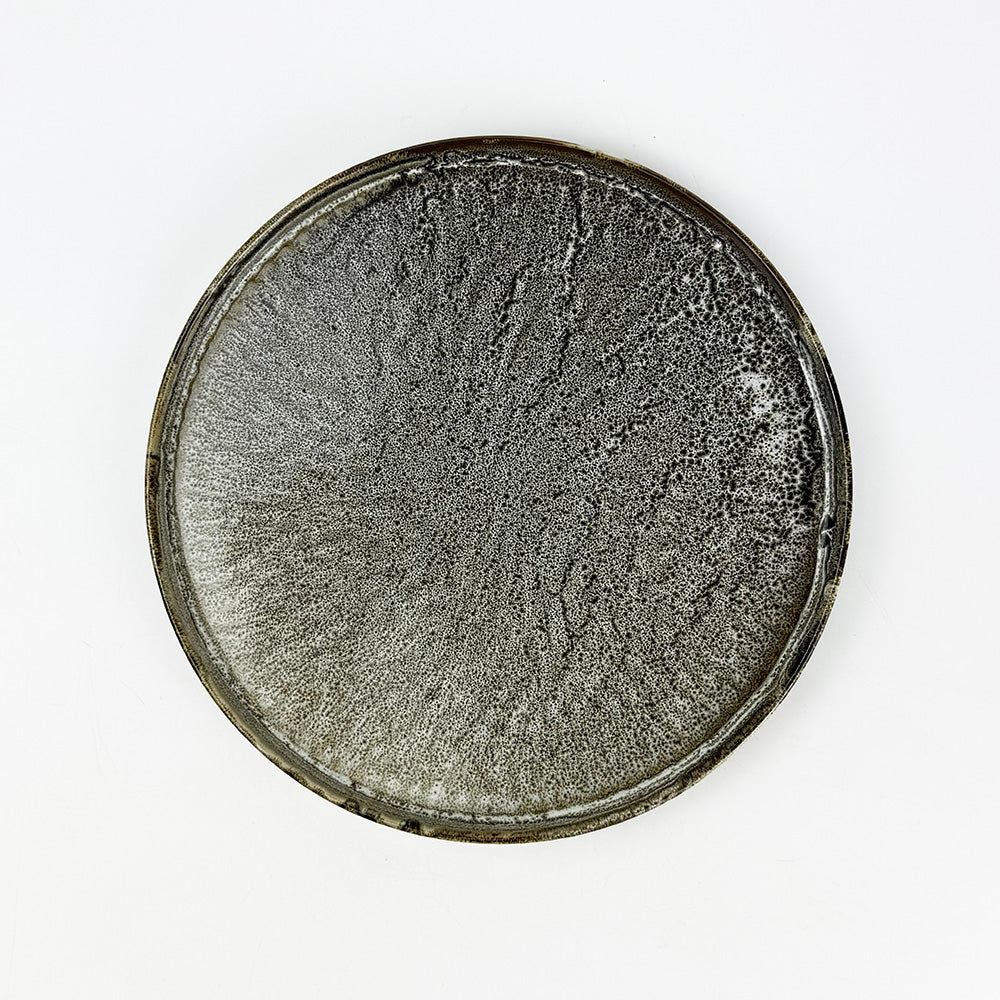 Plate Kukurite Shiroyuzu Tenmoku Karatsu (8.25"D)