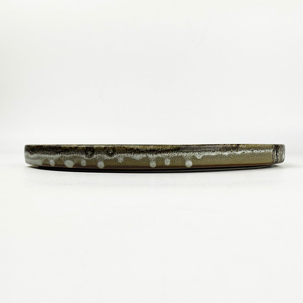 Plate Kukurite Shiroyuzu Tenmoku Karatsu (8.25"D)