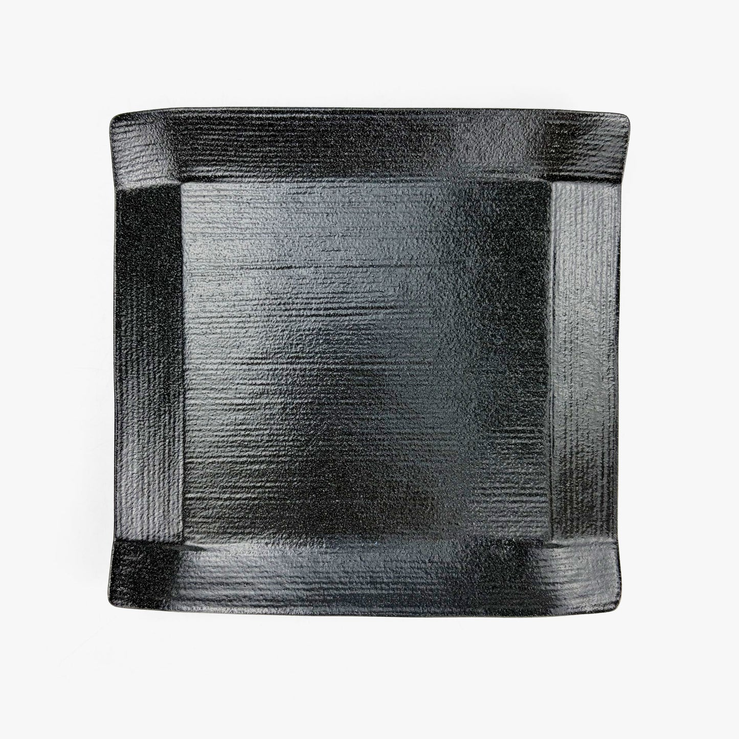 SQ. Plate Koyori Shikkoku Medium (6.5"D)