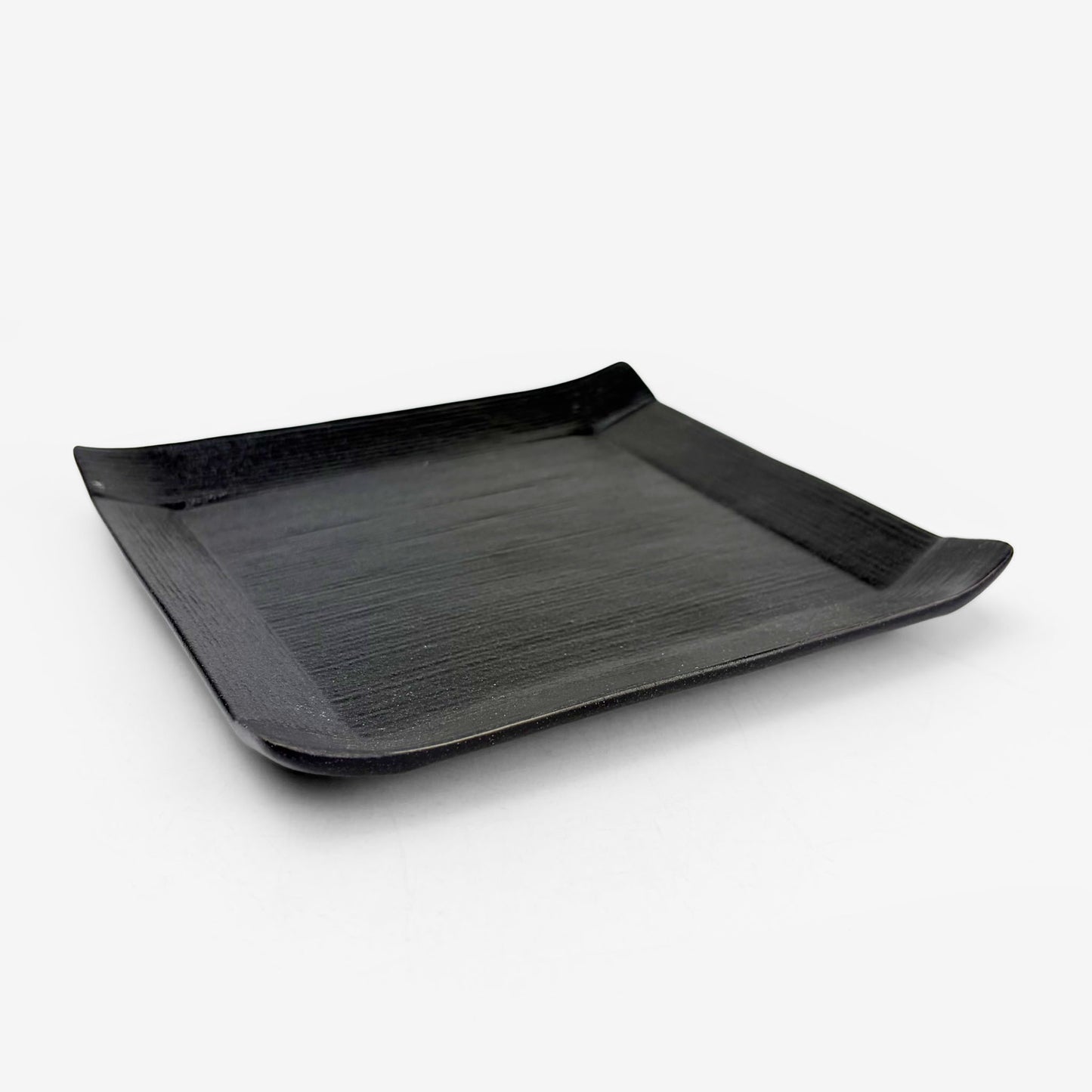SQ. Plate Koyori Shikkoku Medium (6.5"D)