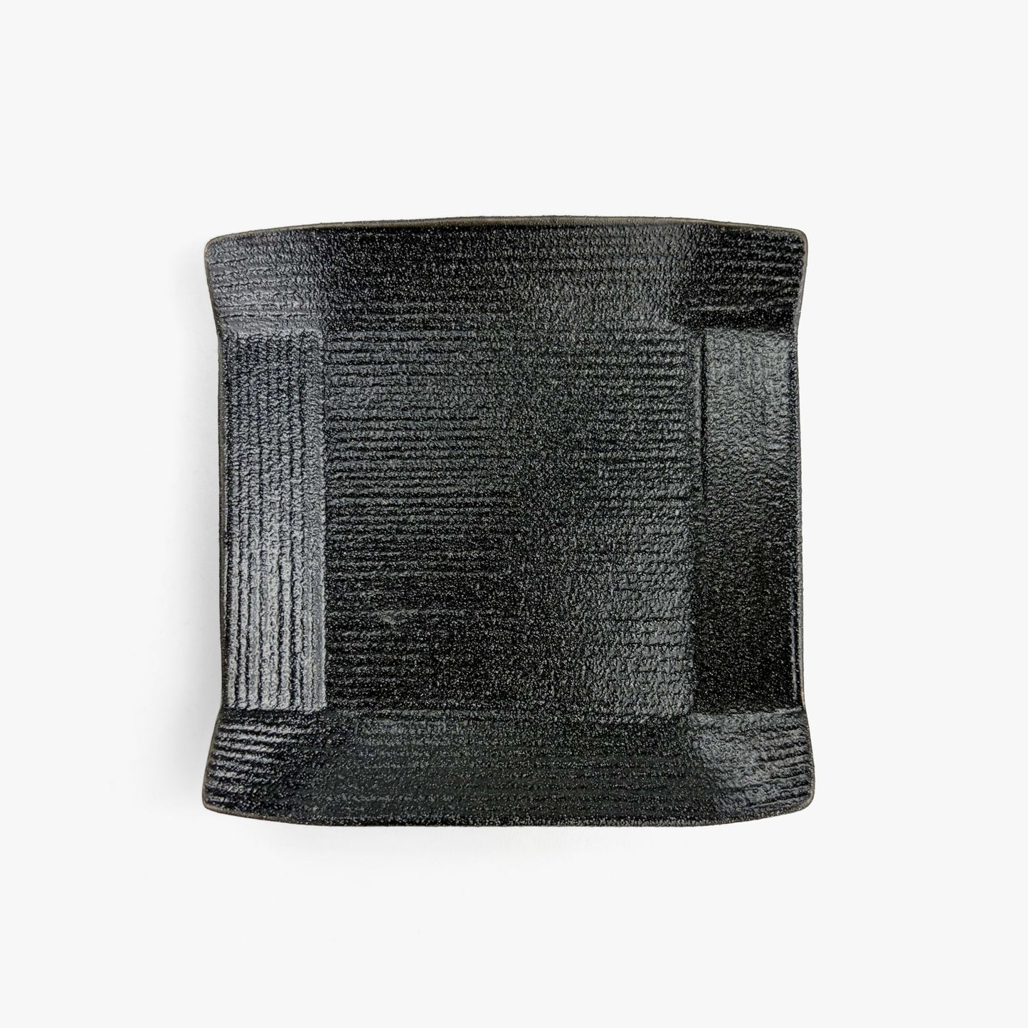 SQ. Plate Koyori Shikkoku Small (3"D)