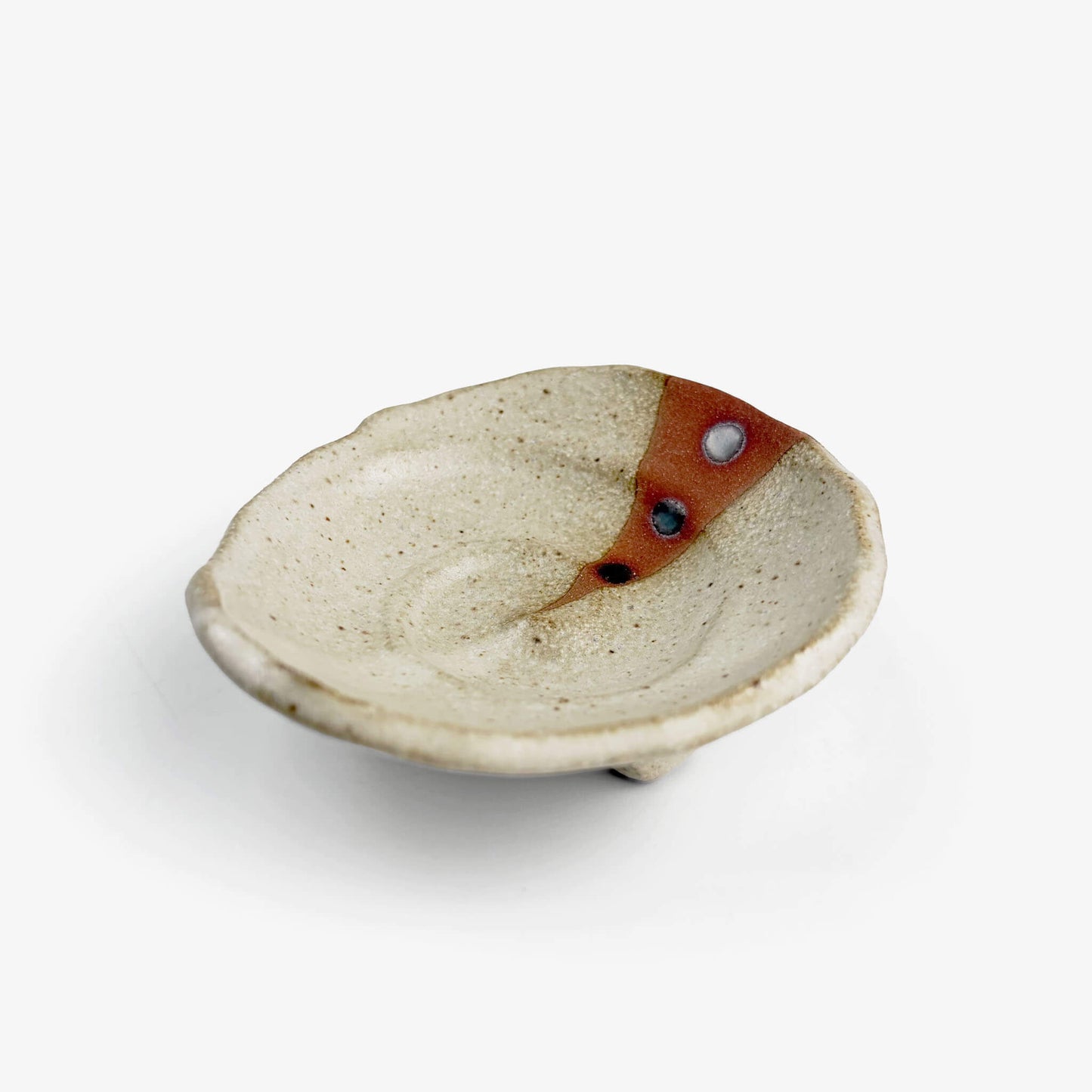 Footed Mamezara Chigiri Oribe