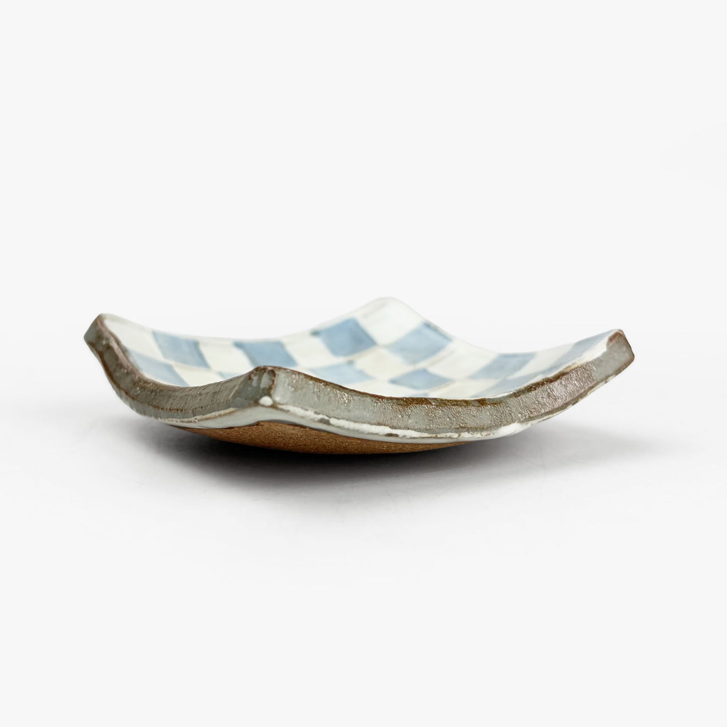 Sq. Plate Ichimatsu Blue (3.25" x 3.25")