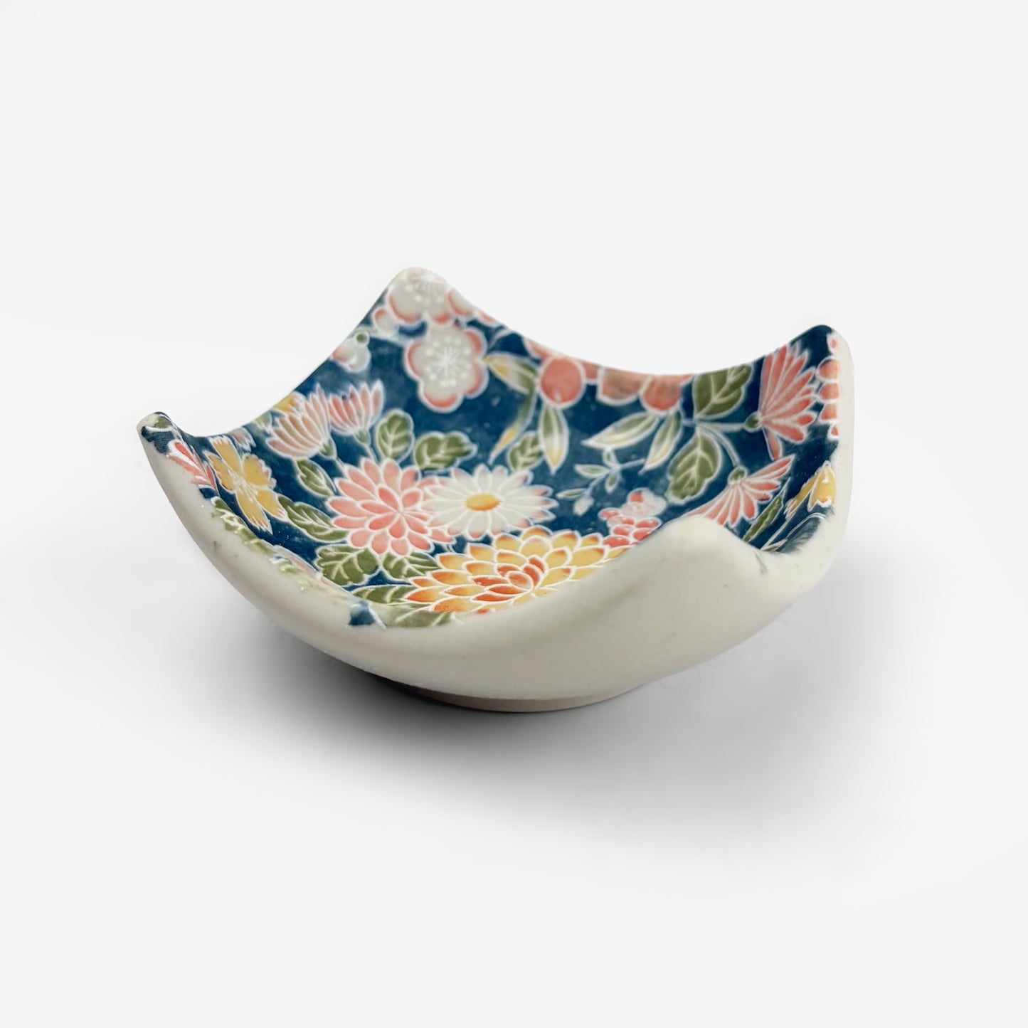 Sq. Dish Botan Nishiki Blue