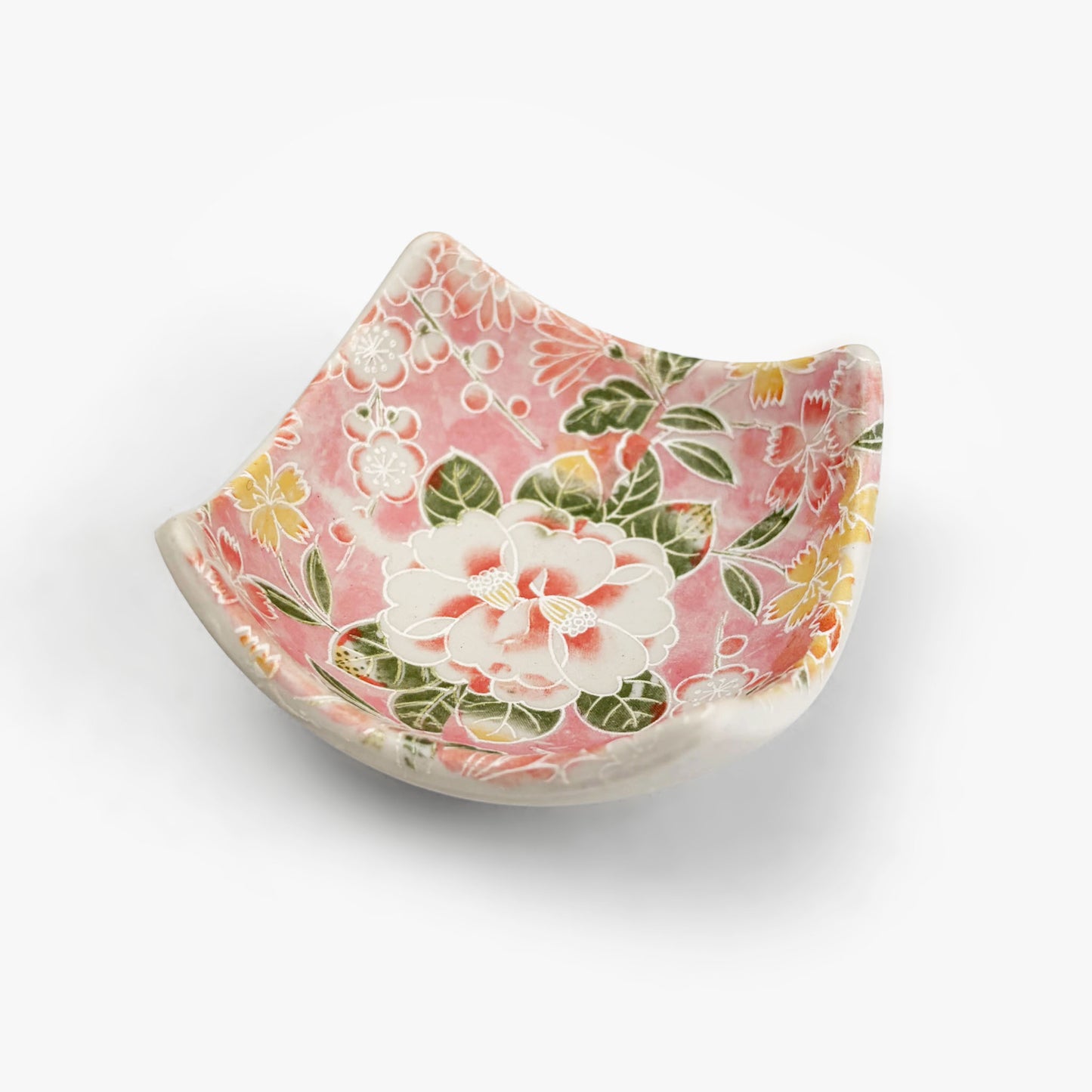 Sq. Dish Botan Nishiki Red