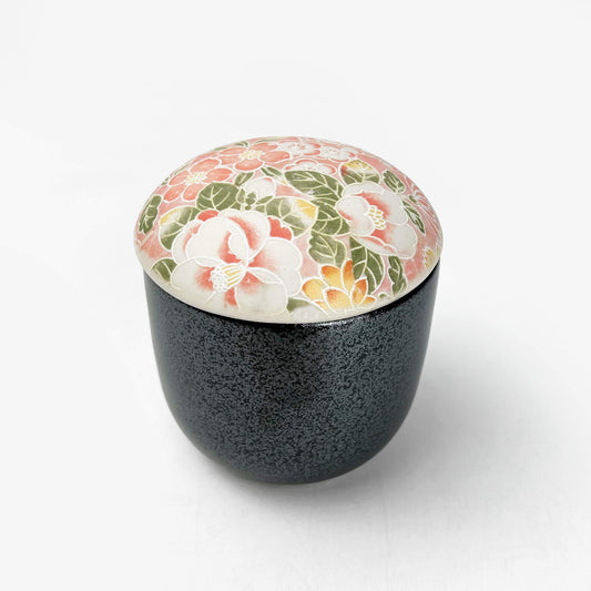 Cov. Mushiwan Bowl Botan Nishiki Pink (4.5oz)