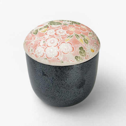 Cov. Mushiwan Bowl Botan Nishiki Pink (4.5oz)