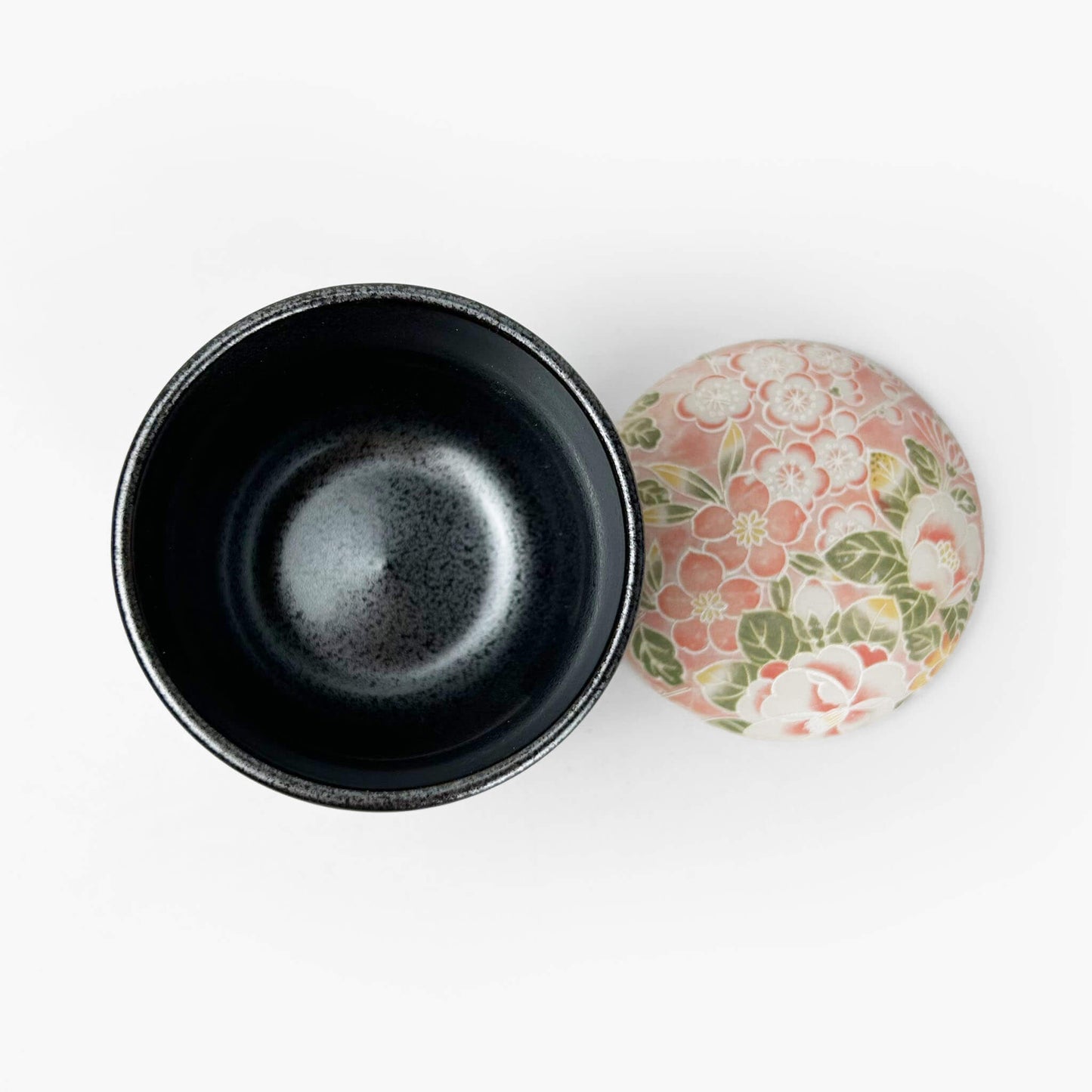 Cov. Mushiwan Bowl Botan Nishiki Pink (4.5oz)