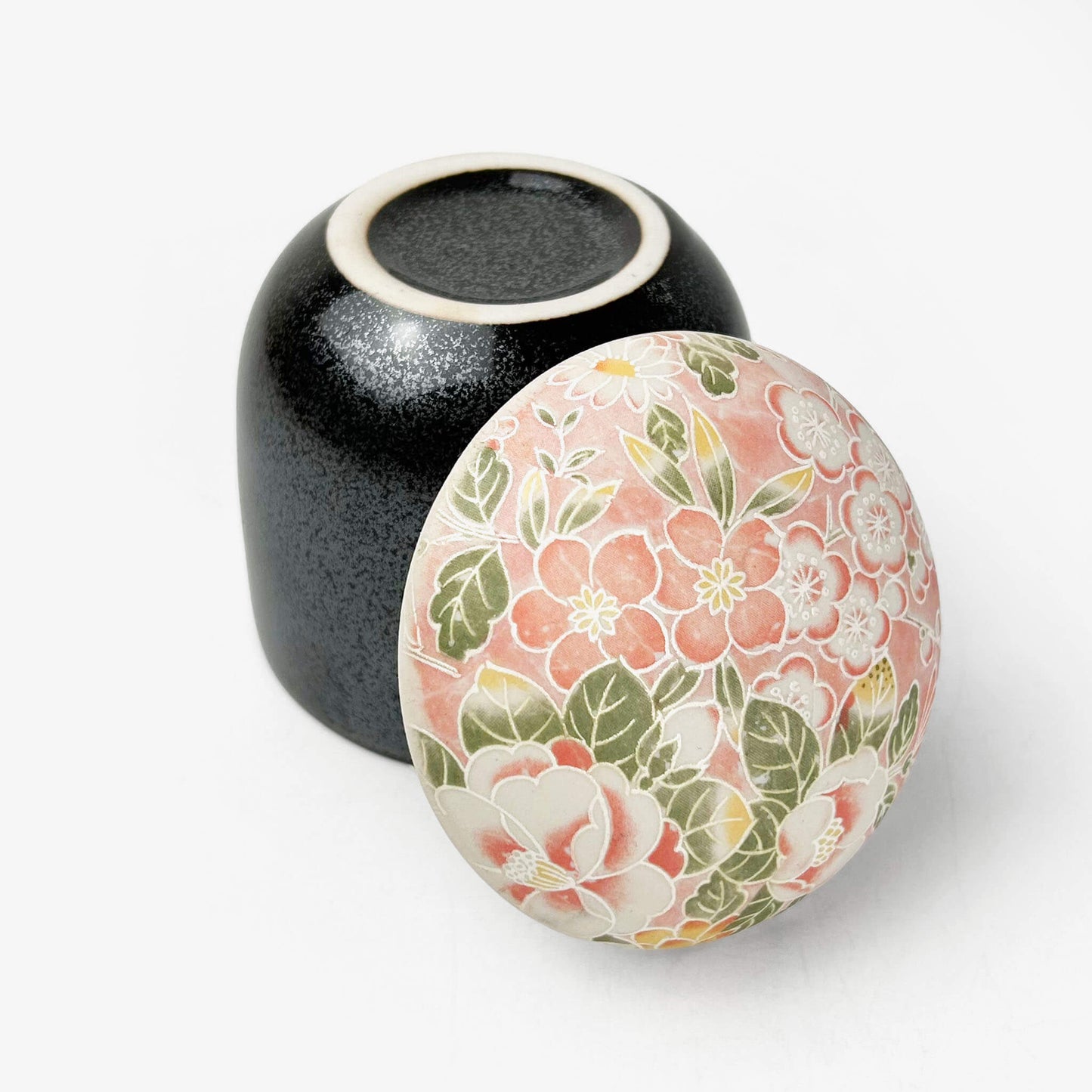Cov. Mushiwan Bowl Botan Nishiki Pink (4.5oz)