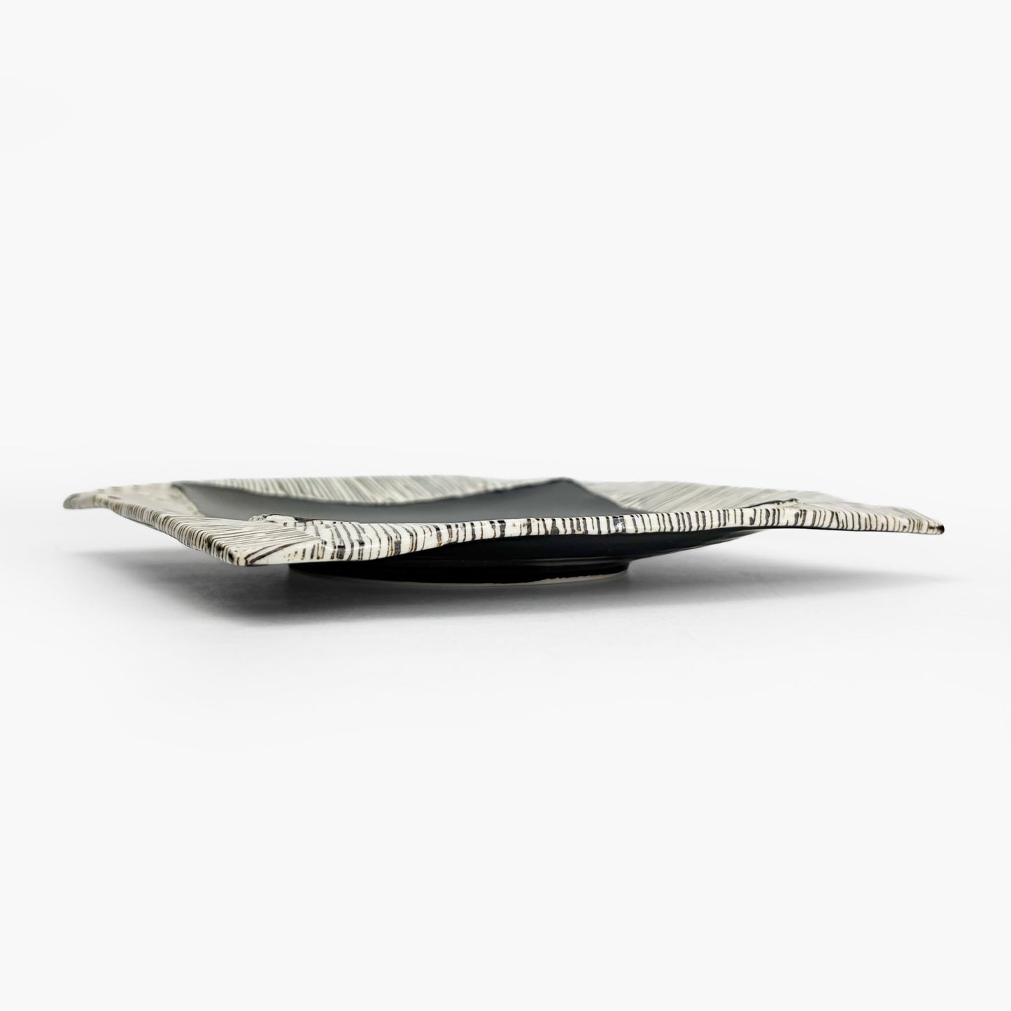 SQ. Plate Kuro Oribe (7"D)