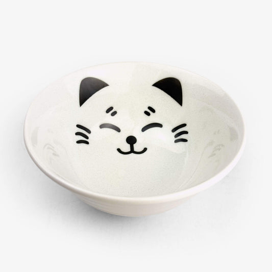 Tayo Bowl Cat White (6"D)