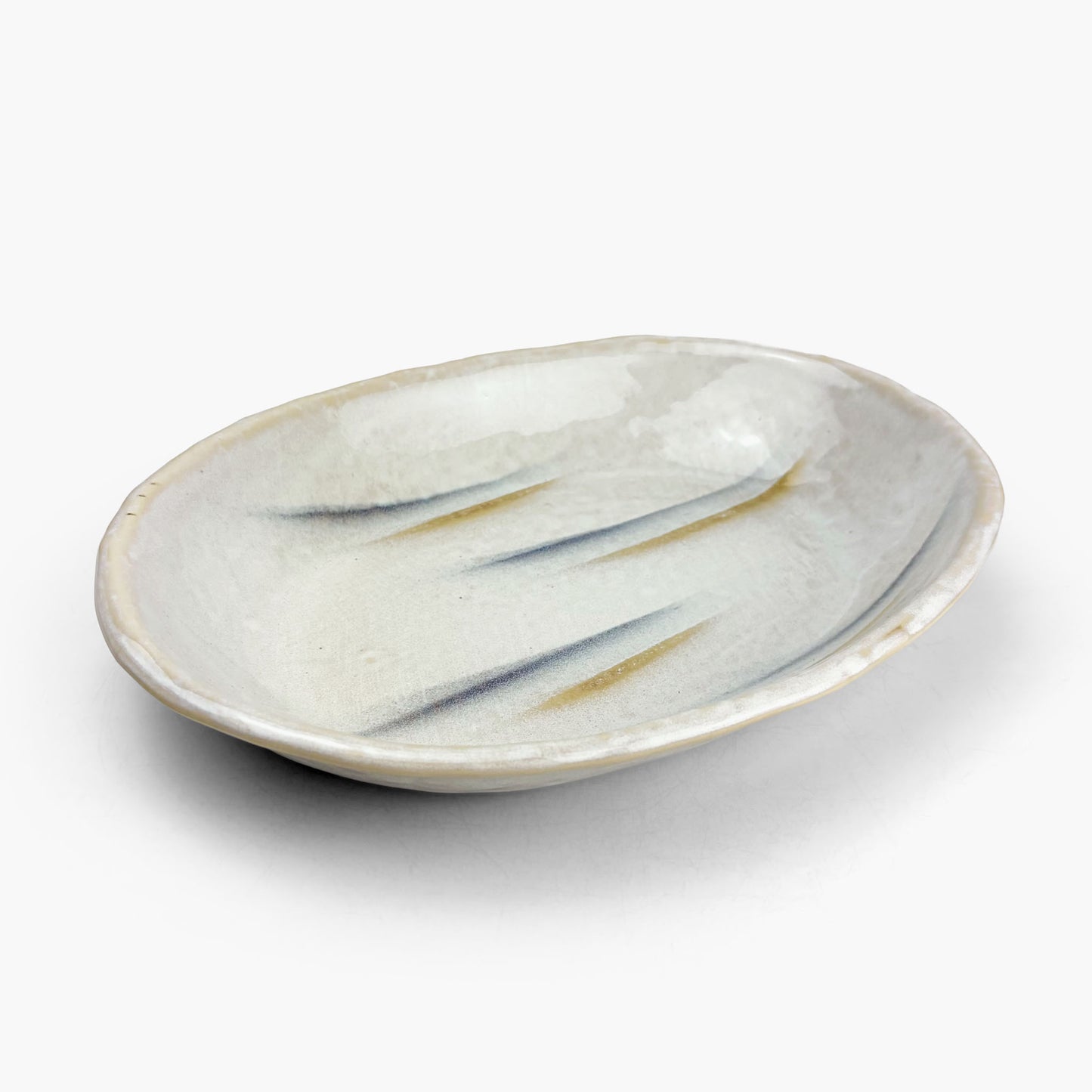 Deep Oval Plate Cream (7")