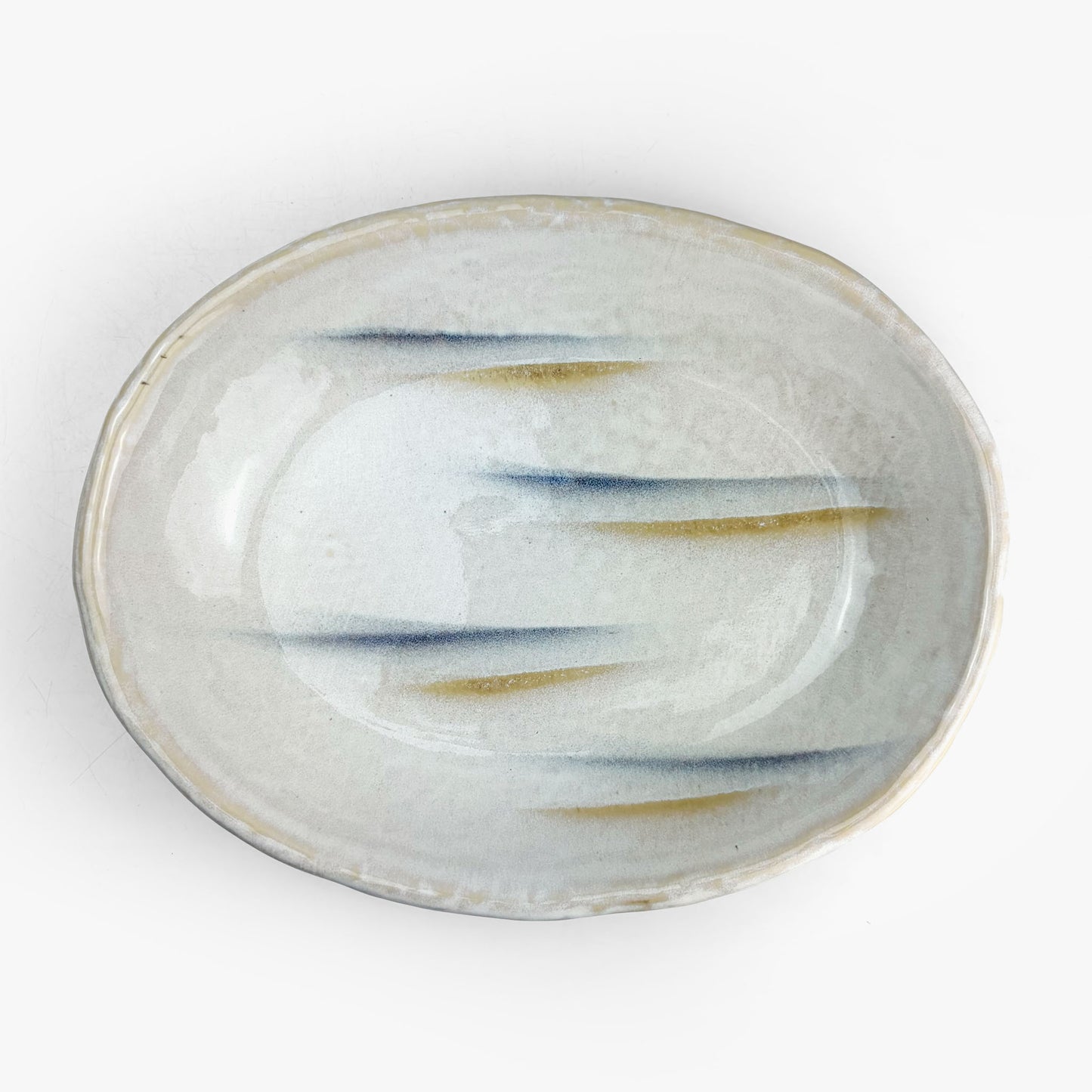 Deep Oval Plate Cream (7")