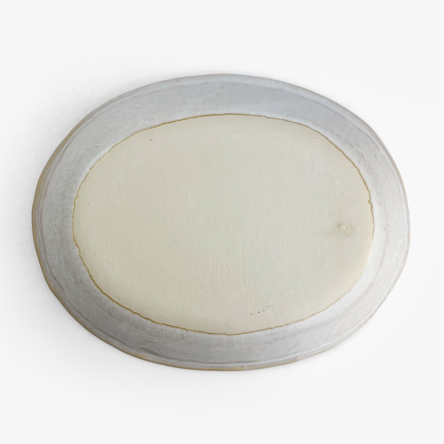 Deep Oval Plate Cream (7")