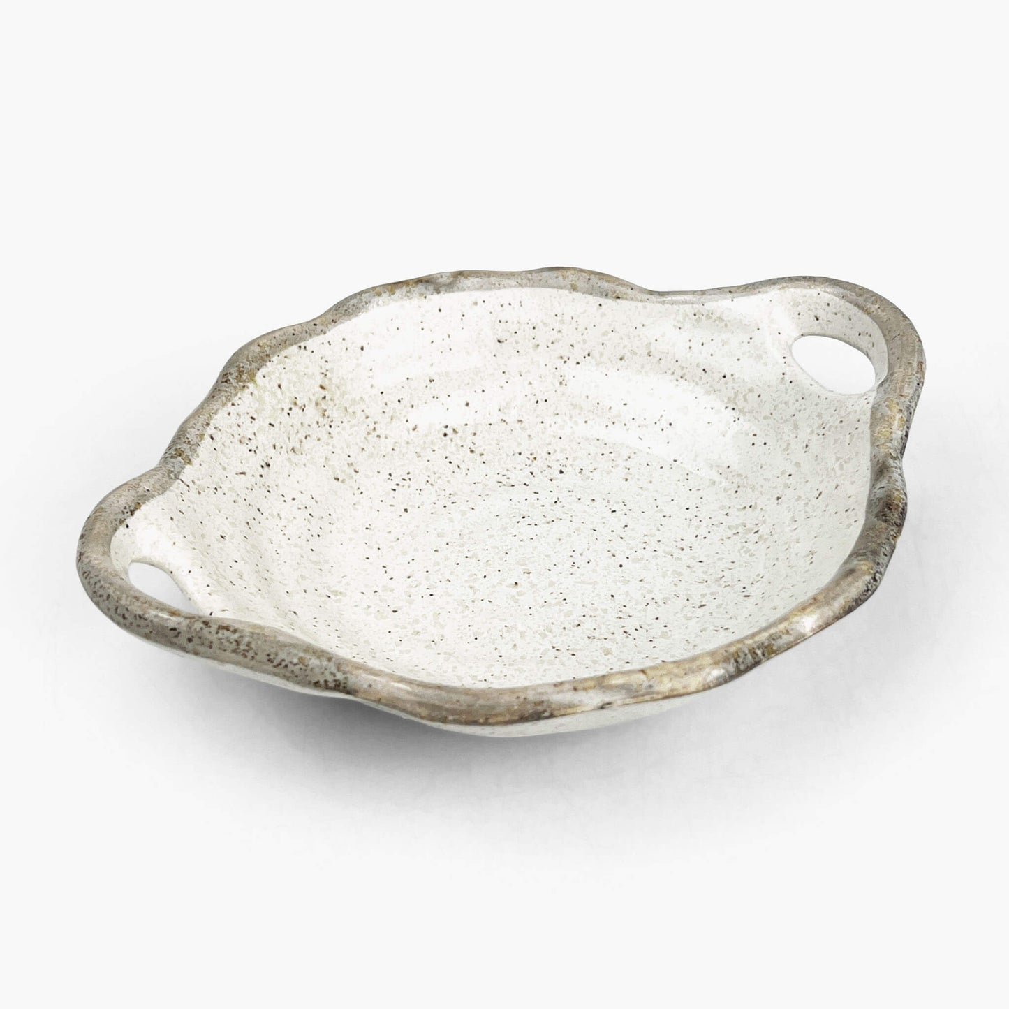Small Bowl Shiro Karatsu w/ handles (7.25"D)