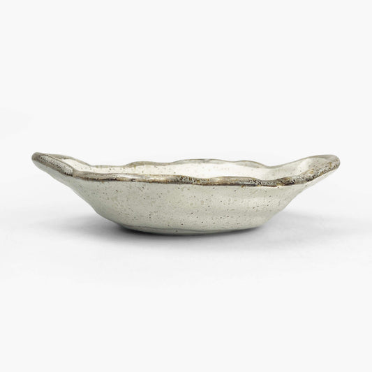 Small Bowl Shiro Karatsu w/ handles (7.25"D)