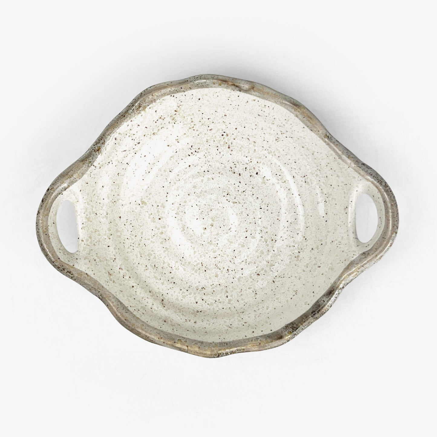 Small Bowl Shiro Karatsu w/ handles (7.25"D)