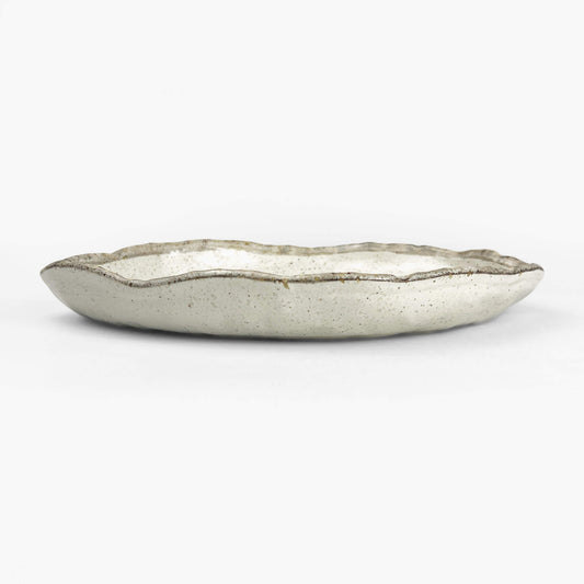 Oval Deep Plate Shirokaratsu (10.25"x7.25")