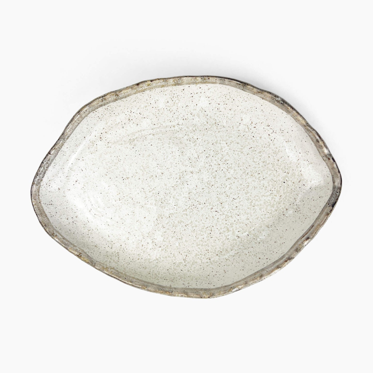 Oval Deep Plate Shirokaratsu (10.25"x7.25")