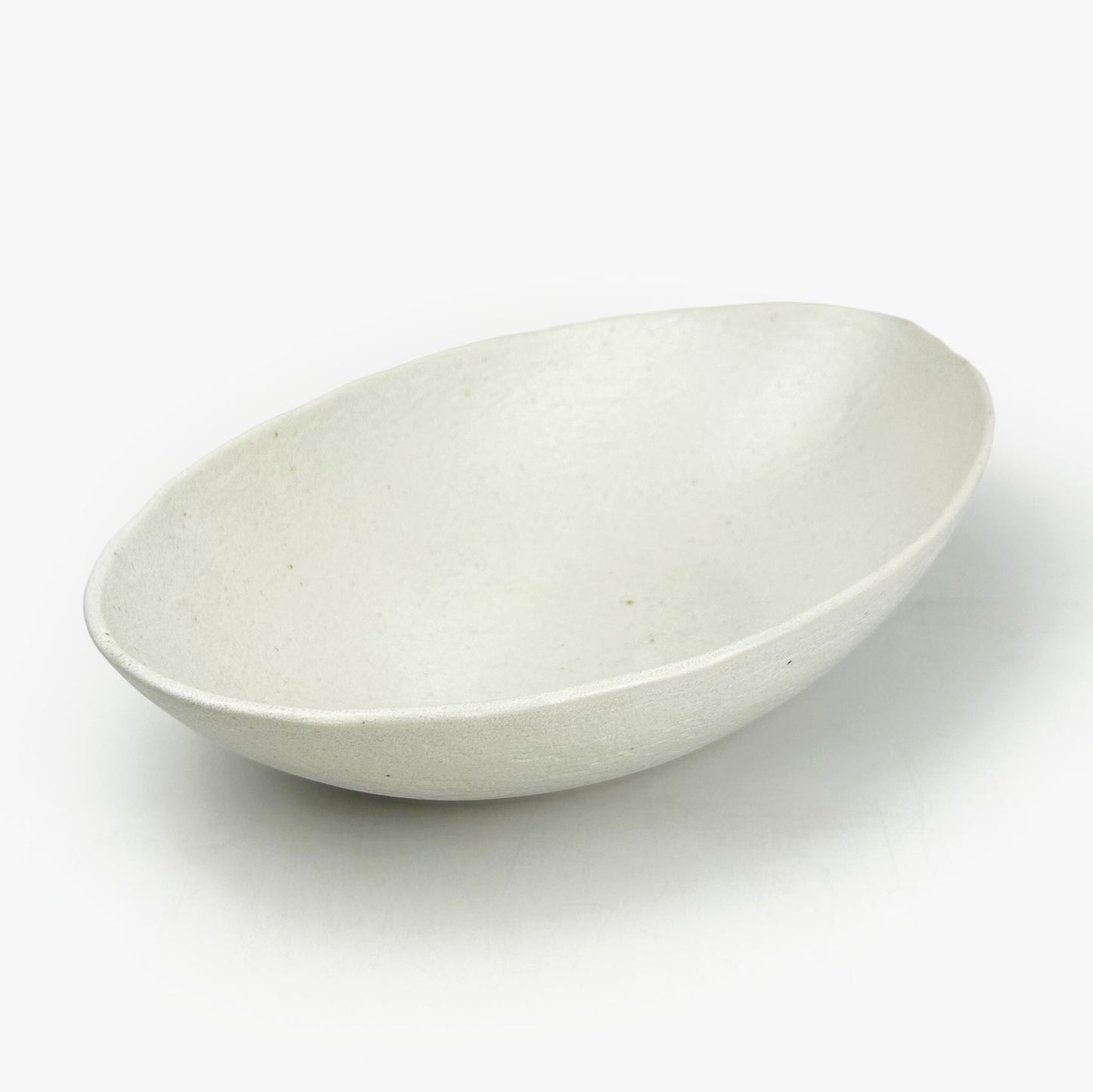 Oval Bowl White Matte Suname (10.5"x6.75")