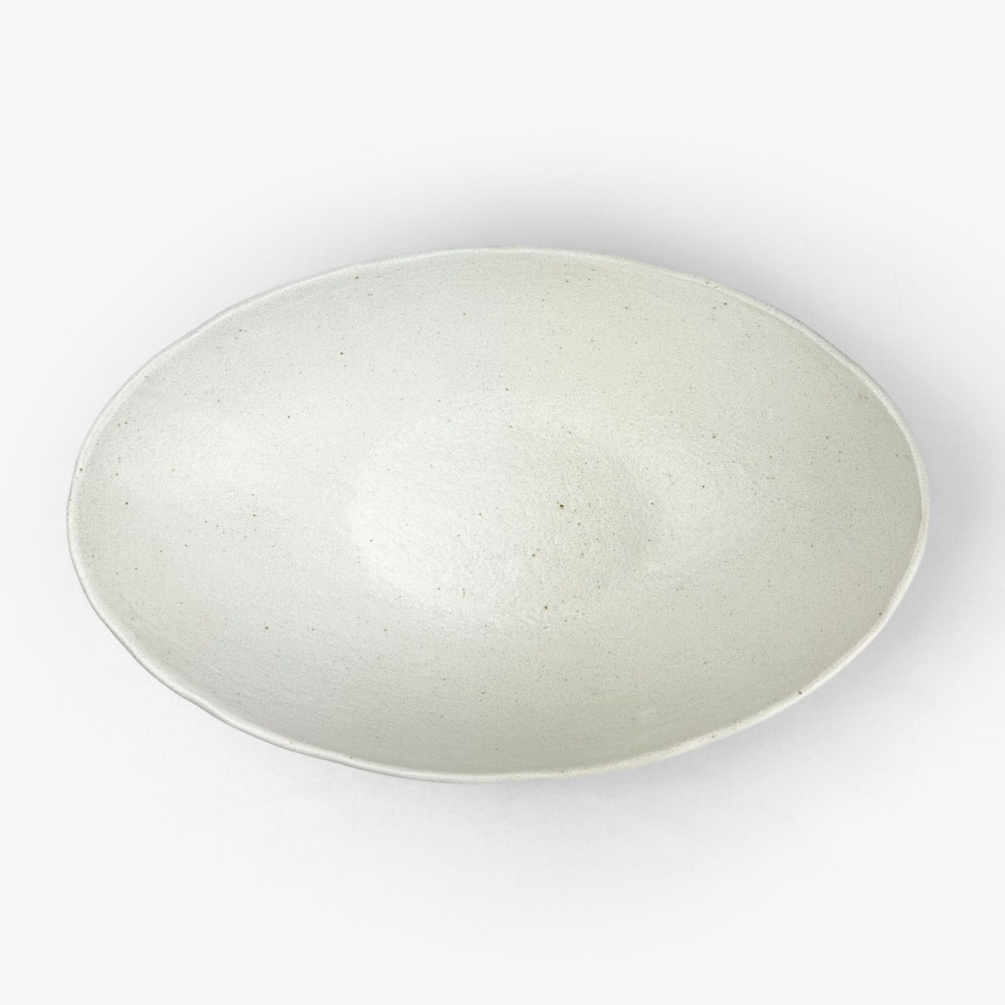 Oval Bowl White Matte Suname (10.5"x6.75")