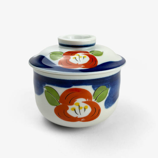 Cov. Mushiwan Bowl Nishiki Sazanka (8oz)