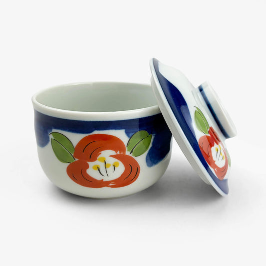 Cov. Mushiwan Bowl Nishiki Sazanka (8oz)