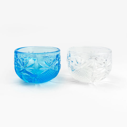 Glass Small Chinmi Dish Blue (1.75")