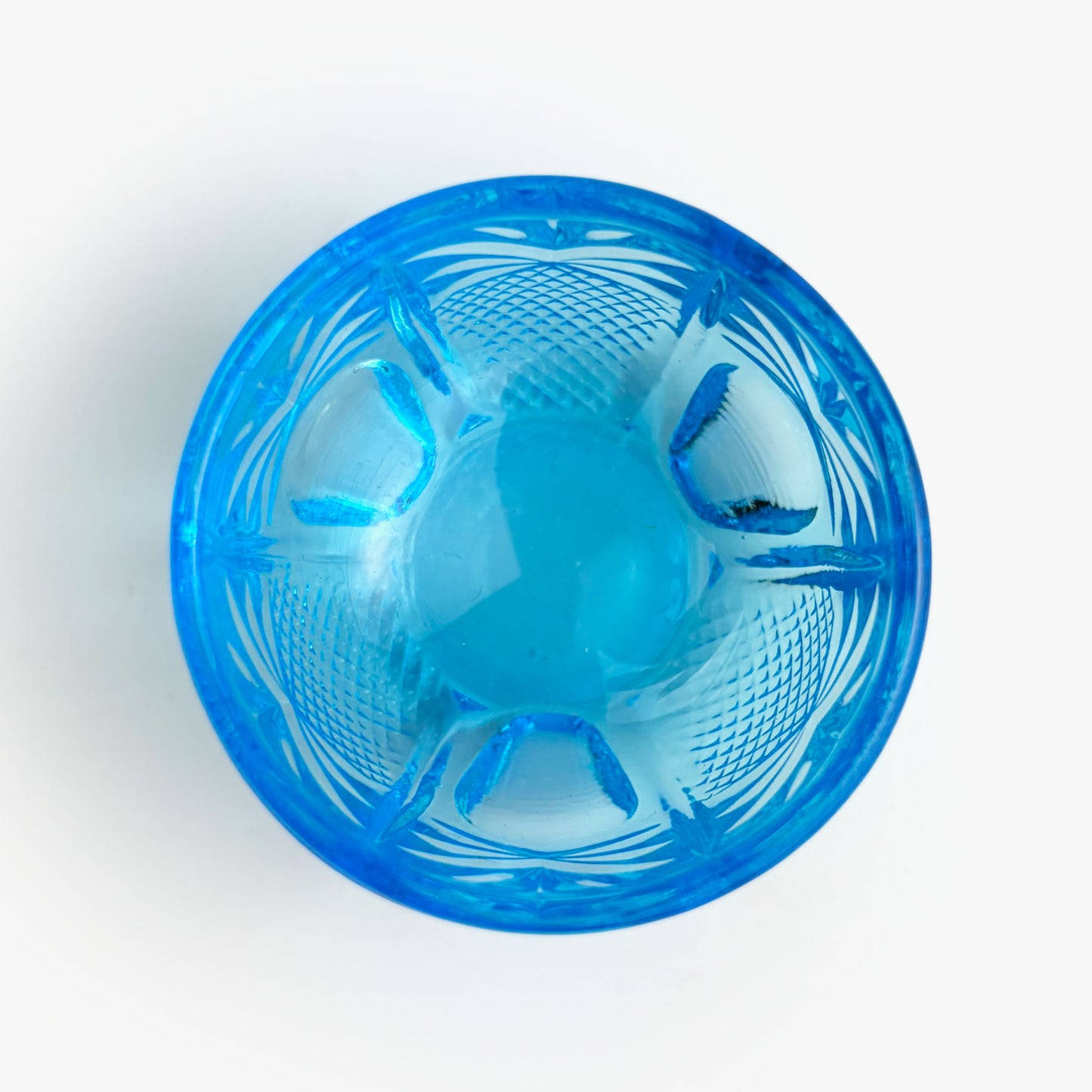 Glass Small Chinmi Dish Blue (1.75")