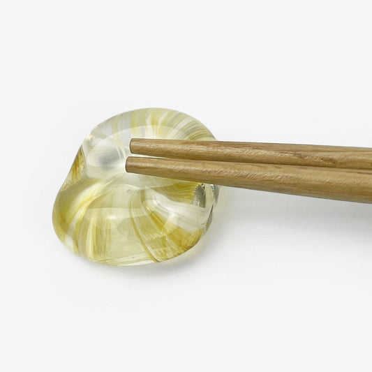 Glass mame Chopstick Rest Kohaku (1.25"x1")